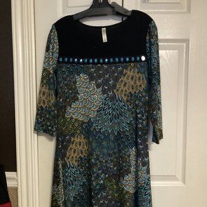 Colorful long sleeve dress